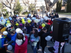 Una imagen de los escolares hoy en la Dehesa. /SN
