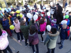 Una imagen de los escolares hoy en la Dehesa. /SN
