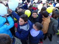 Una imagen de los escolares hoy en la Dehesa. /SN