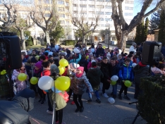 Una imagen de los escolares hoy en la Dehesa. /SN