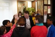 Una imagen de la visita hoy. /Rubén Cacho, ICAL