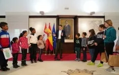 Una imagen de la visita hoy. /Rubén Cacho, ICAL