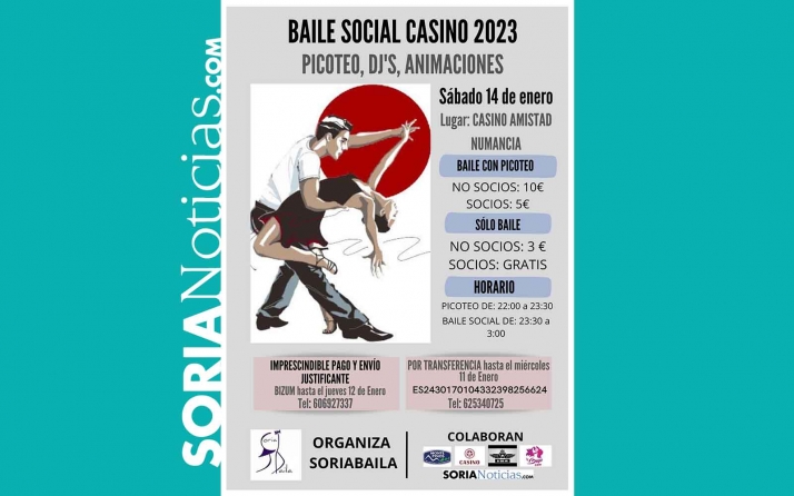 Este sábado, baile social en el Casino