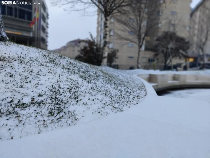 La galer&iacute;a m&aacute;s blanca: Soria amanece jugando con la nieve