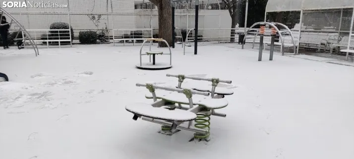 La galer&iacute;a m&aacute;s blanca: Soria amanece jugando con la nieve