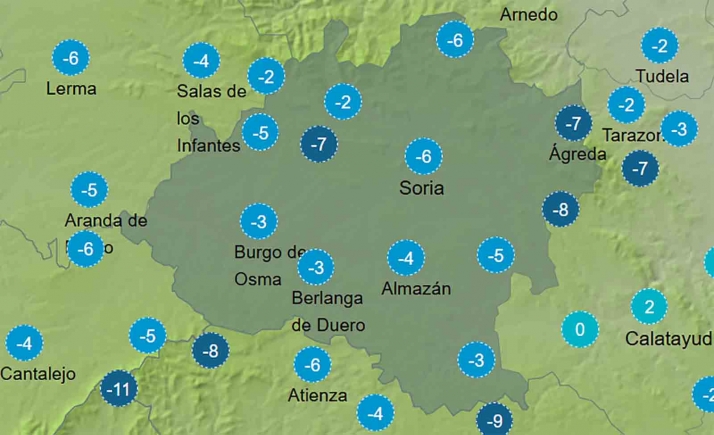 El tiempo en Soria: Nuevo descenso de las mínimas