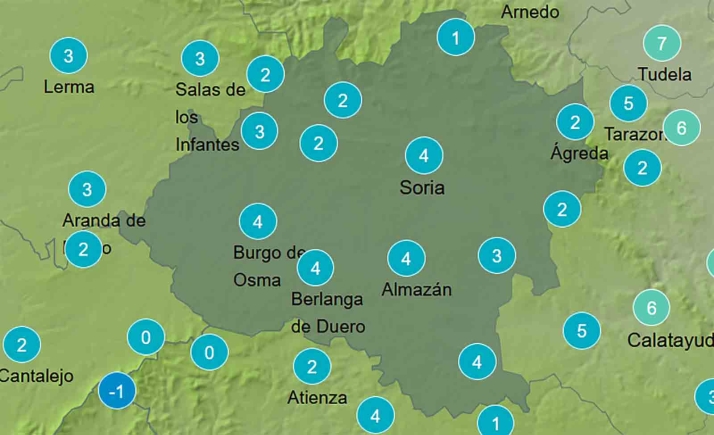 El tiempo en Soria: Mejoran las mínimas
