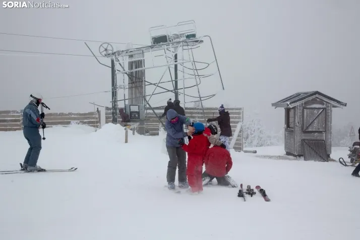 Galería: Una mañana de nieve en Santa Inés