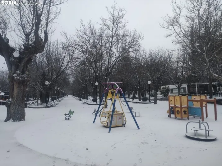 La galer&iacute;a m&aacute;s blanca: Soria amanece jugando con la nieve