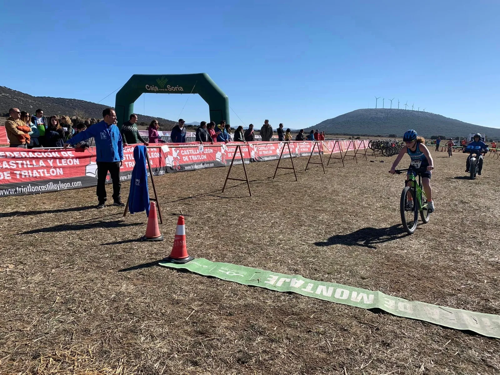 Una imagen de la jornada en Almenar. /Federación de Triatlón de Castilla y León
