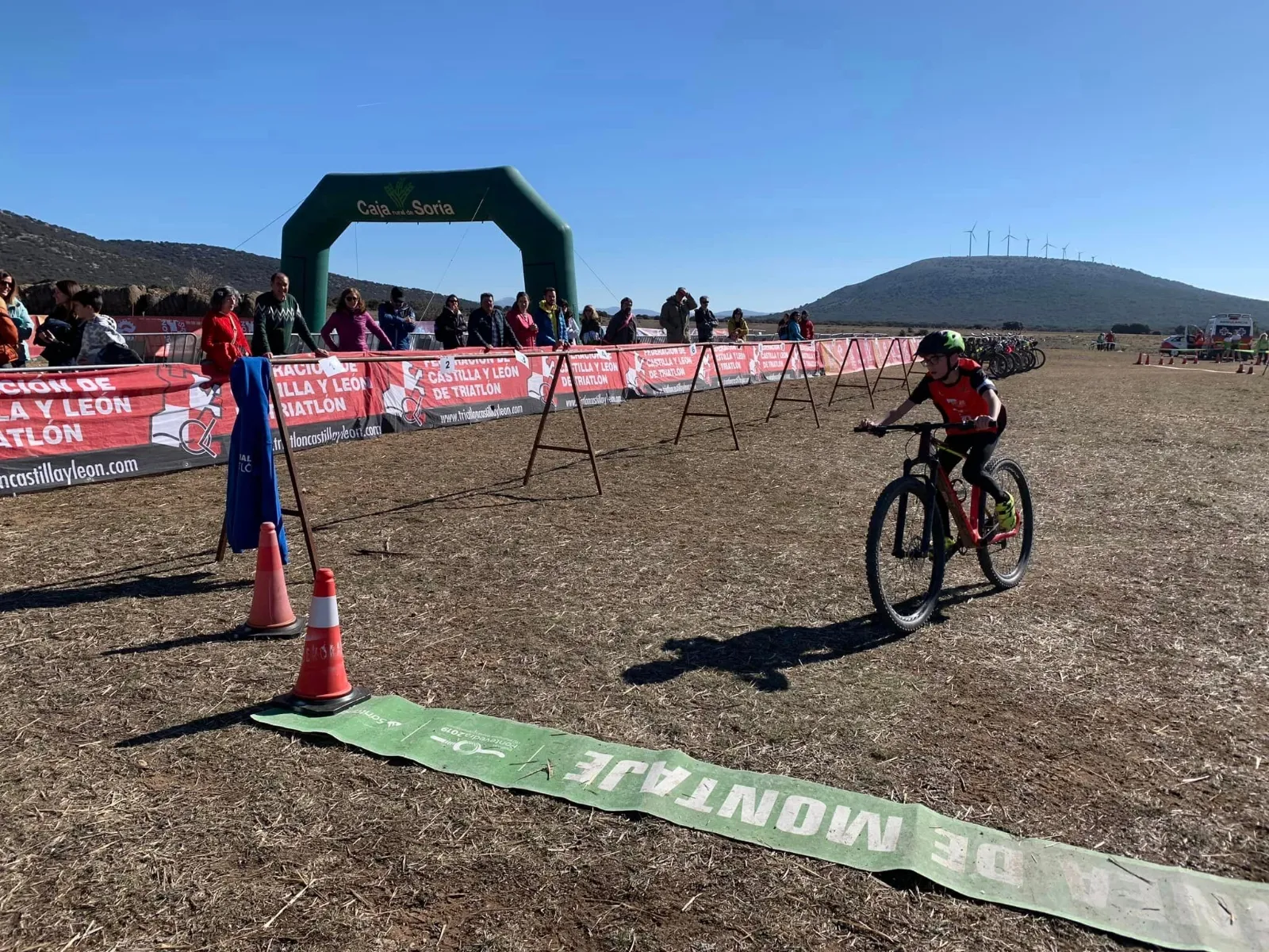 Una imagen de la jornada en Almenar. /Federación de Triatlón de Castilla y León