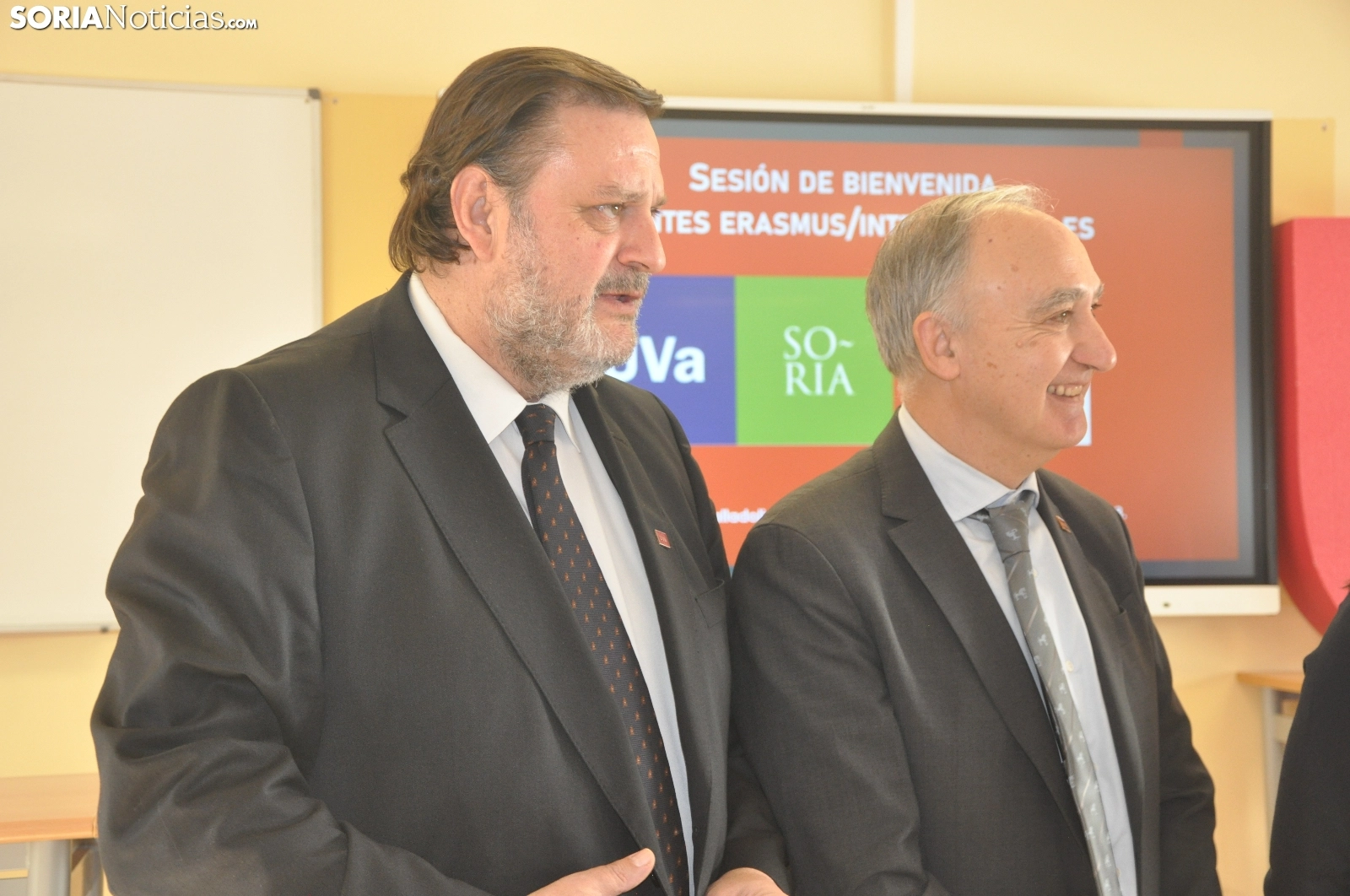 Rector y Vicerrector de UVa Soria. /SN