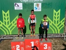 Una imagen de la jornada en Almenar. /Federación de Triatlón de Castilla y León