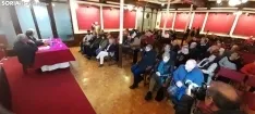 Una imagen del salón Gerardo Diego, del Círculo Amistad Numancia en la tarde-noche de este jueves. /SN