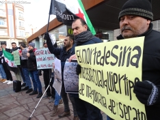 Una imagen de la concentración de sirios en la capital. /SN