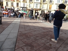 Una imagen de la concentración de sirios en la capital. /SN