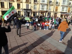 Una imagen de la concentración de sirios en la capital. /SN