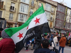 Una imagen de la concentración de sirios en la capital. /SN