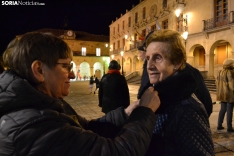 Una imagen de la concentración hoy, en recuerdo del año de la invasión de Rusia en Ucrania. /SN