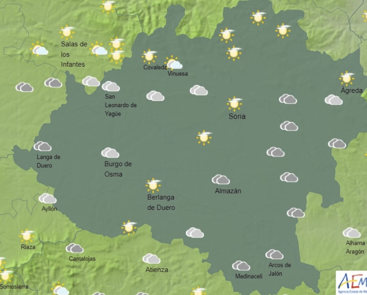 El tiempo en Soria: lunes con máximas cercanas a los 20 grados