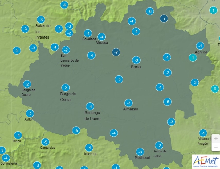 El tiempo en Soria: sábado con termómetros cercanos a los -10 grados