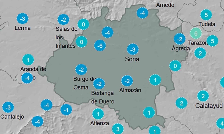 El tiempo en Soria: Las mínimas se desploman