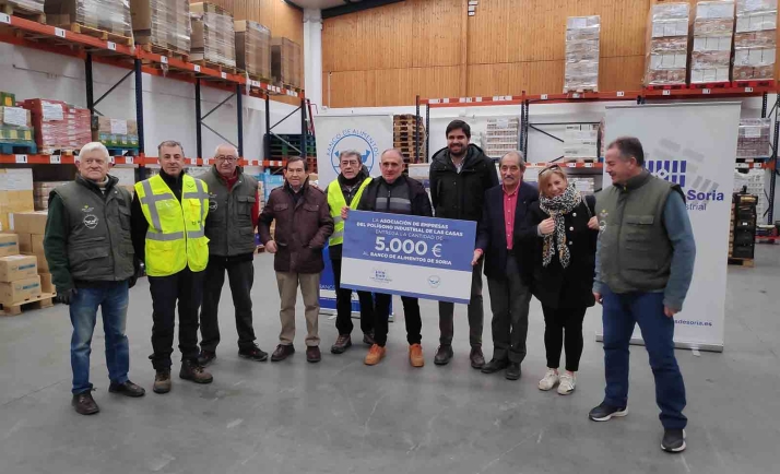 La Asociación de Empresas del Polígono de Las Casas dona 5.000 euros al Banco de Alimentos de Soria