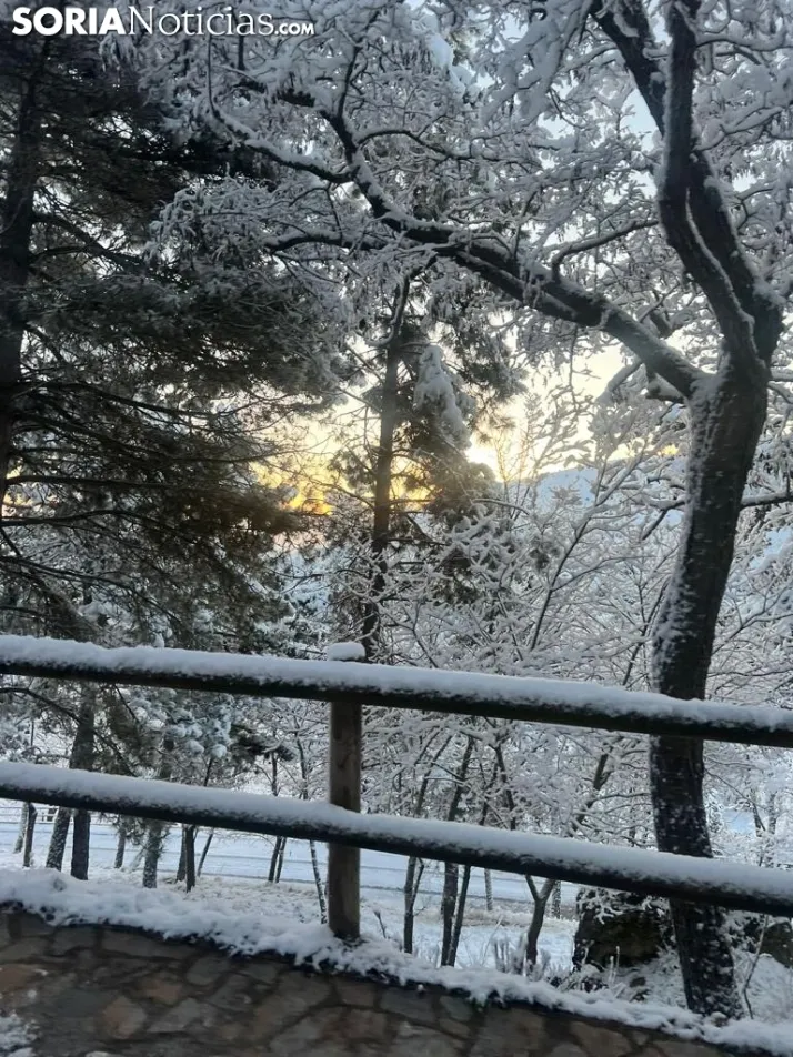 Una imagen de las faldas del parque del Castillo esta mañana de viernes. / Sergio Lafuente 