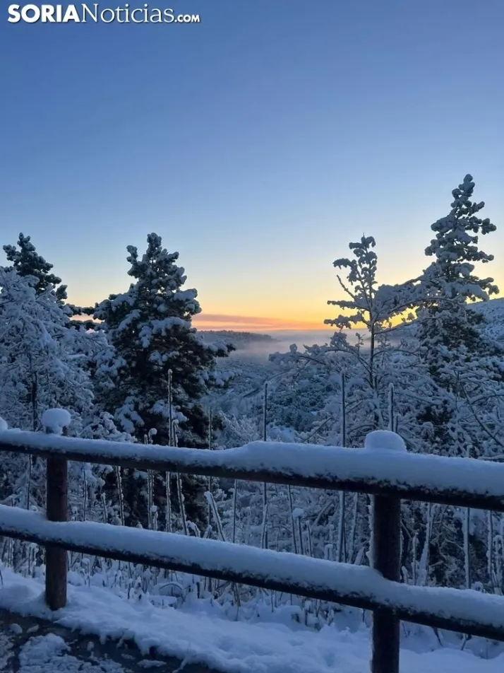 Una imagen de las faldas del parque del Castillo esta mañana de viernes. / Sergio Lafuente 