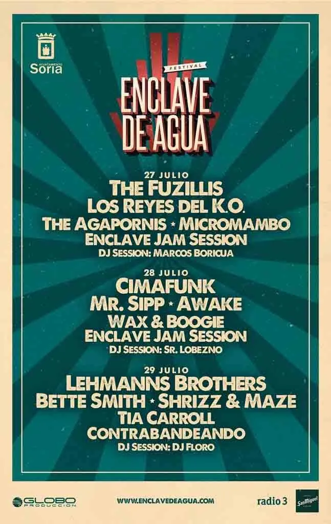 El cartel con los grupos participantes para este año. 