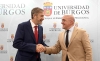 Jesús Carnero y el rector de la UBU, Marnuel Pérez. /Ricardo Ordóñez - Ical