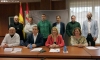 Imagen hoy de la reunión del Rehabitare en Soria. /SN