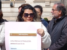 Una imagen de la concentración este sábado. /SN