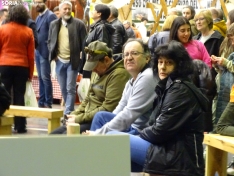 Una imagen de este domingo en el polideportivo muncipal de Covaleda. /SN