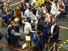 Una imagen de este domingo en el polideportivo muncipal de Covaleda. /SN