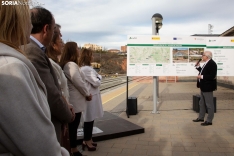 Visita Ministra a las obras de la vía del tren