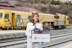 Visita Ministra a las obras de la vía del tren