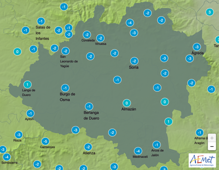 El tiempo en Soria: aviso por bajas temperaturas para empezar el fin de semana