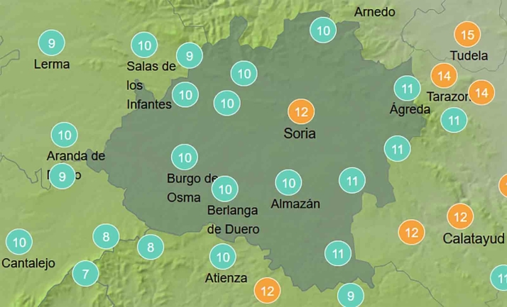 El tiempo en Soria: Mejoran las máximas y nieblas en el Duero