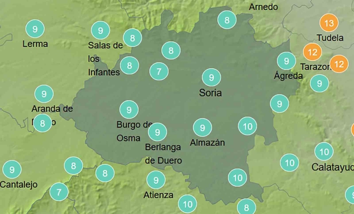 El tiempo en Soria: Bajan las mínimas
