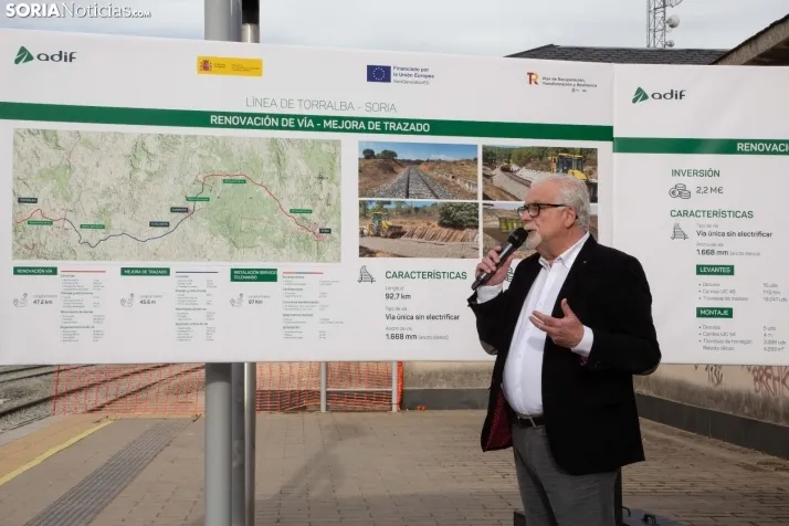 Visita Ministra a las obras de la vía del tren