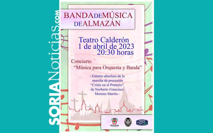 La Banda de Almazán estrenará el sábado la marcha procesional Cristo en el Pretorio