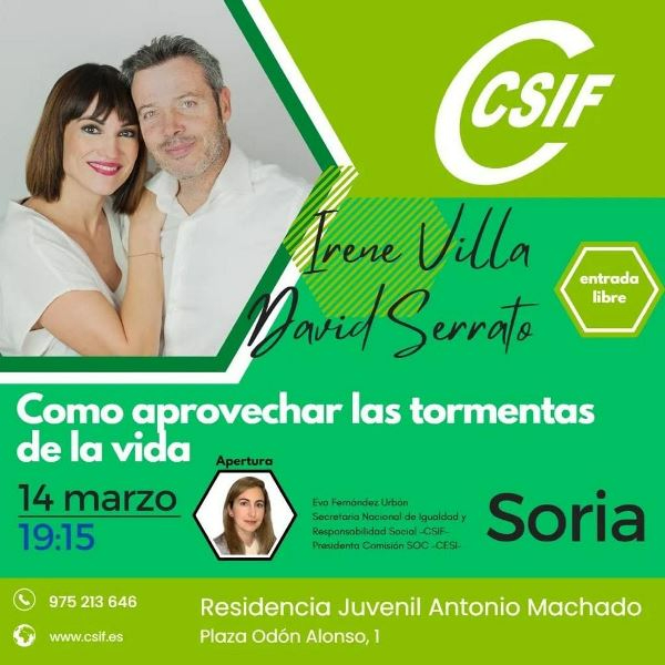 Irene Villa y David Serrato, esta tarde en la residencia Antonio Machado