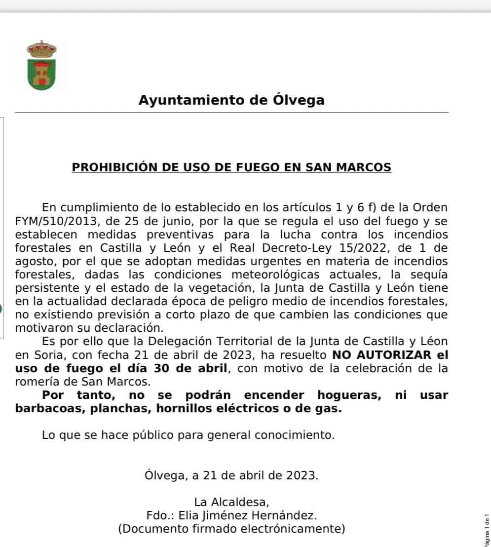 El bando municipal.