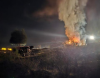 Foto 1 - Arrasado por las llamas un merendero en San Leonardo de Yagüe durante la noche de Viernes Santo