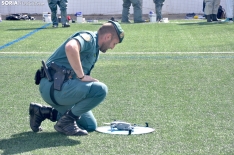 Prácticas de la Guardia Civil en un simulacro de riesgo biológico en Soria. /SN