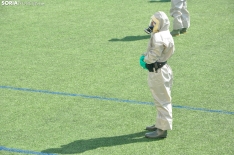 Prácticas de la Guardia Civil en un simulacro de riesgo biológico en Soria. /SN