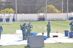 Prácticas de la Guardia Civil en un simulacro de riesgo biológico en Soria. /SN