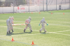Prácticas de la Guardia Civil en un simulacro de riesgo biológico en Soria. /SN