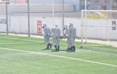 Prácticas de la Guardia Civil en un simulacro de riesgo biológico en Soria. /SN